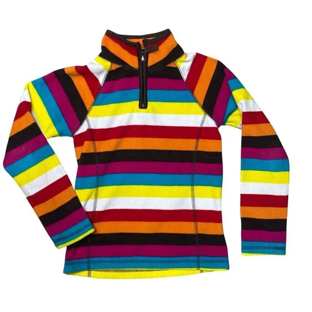 Old Navy Fleece Striped Pull Over Size 8 Medium